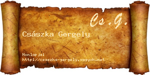 Császka Gergely névjegykártya