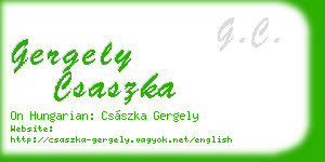 gergely csaszka business card