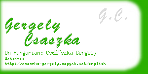 gergely csaszka business card